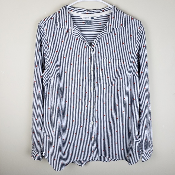 Old Navy Tops - Old Navy | Medium | Striped Button Down Shirt